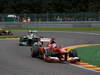 GP BELGIO, 25.08.2013-  Gara, Fernando Alonso (ESP) Ferrari F138 davanti a Lewis Hamilton (GBR) Mercedes AMG F1 W04 