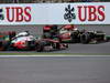 GP BELGIO, 25.08.2013-  Gara, Jenson Button (GBR) McLaren Mercedes MP4-28 e Romain Grosjean (FRA) Lotus F1 Team E21 