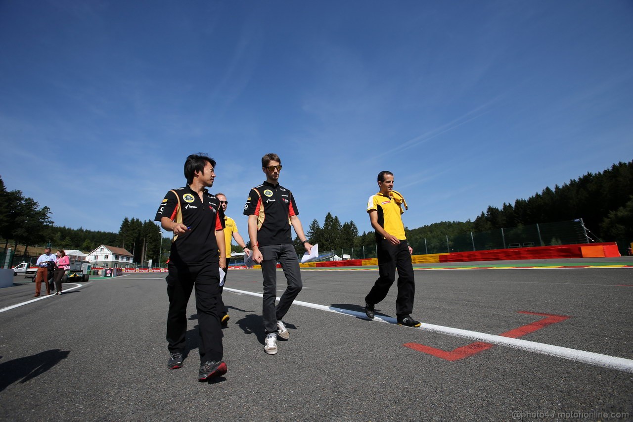 GP BELGIO, 22.08.2013- Romain Grosjean (FRA) Lotus F1 Team E21 