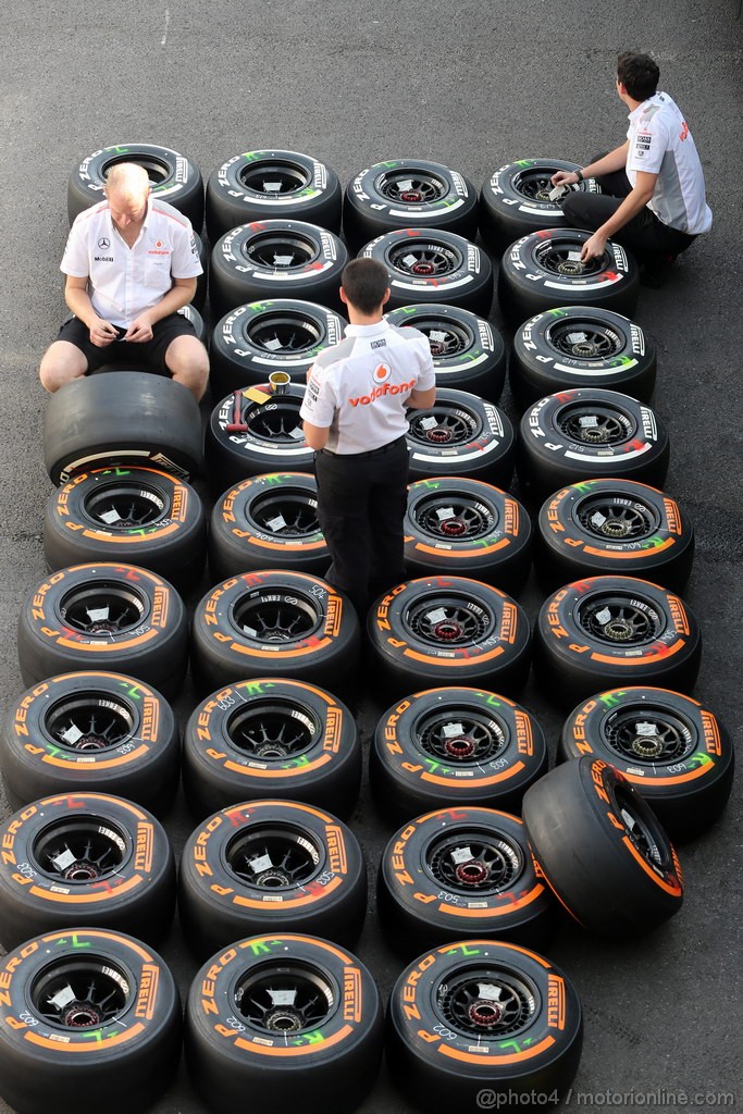 GP BELGIO, 22.08.2013- Pirelli Tyres 