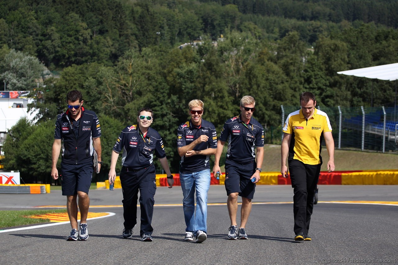 GP BELGIO, 22.08.2013- Sebastian Vettel (GER) Red Bull Racing RB9