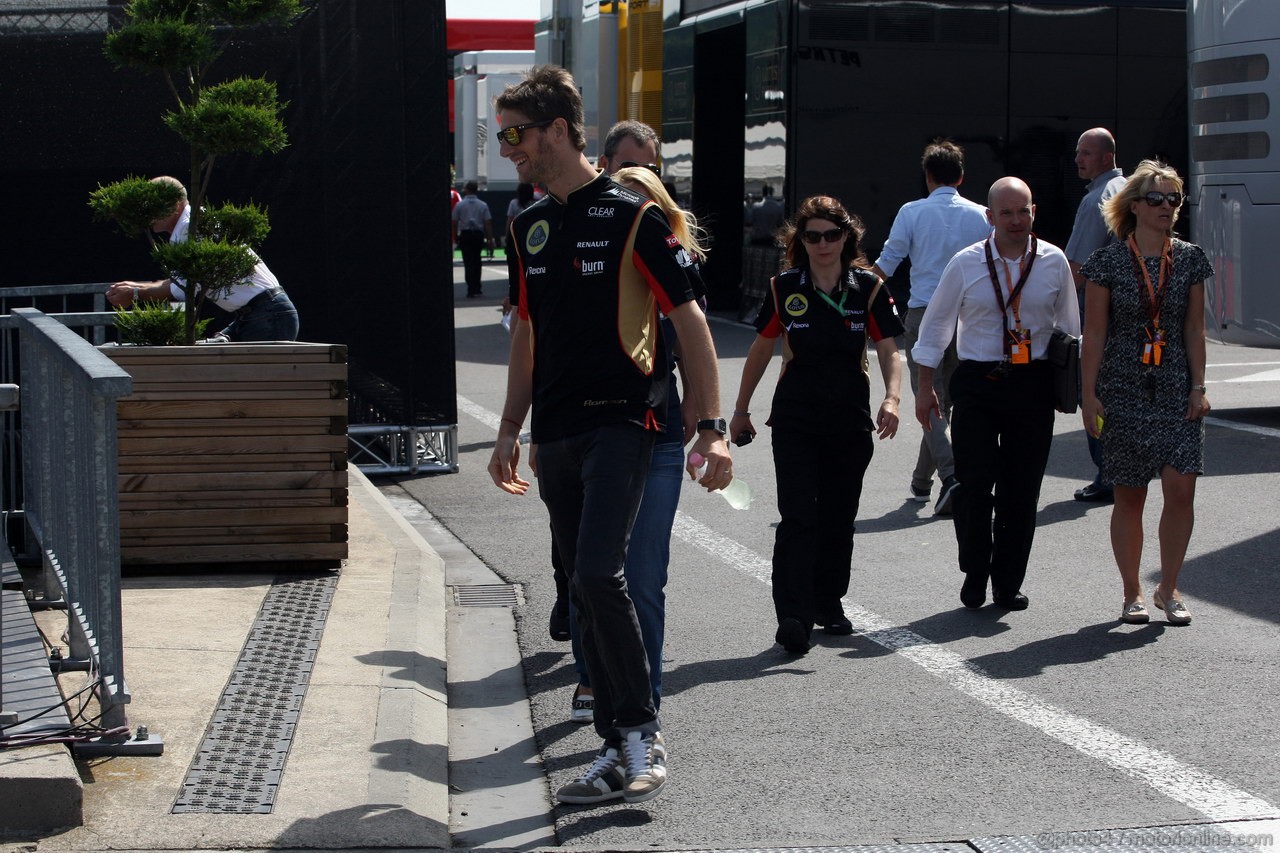 GP BELGIO, 22.08.2013-Romain Grosjean (FRA) Lotus F1 Team E21 