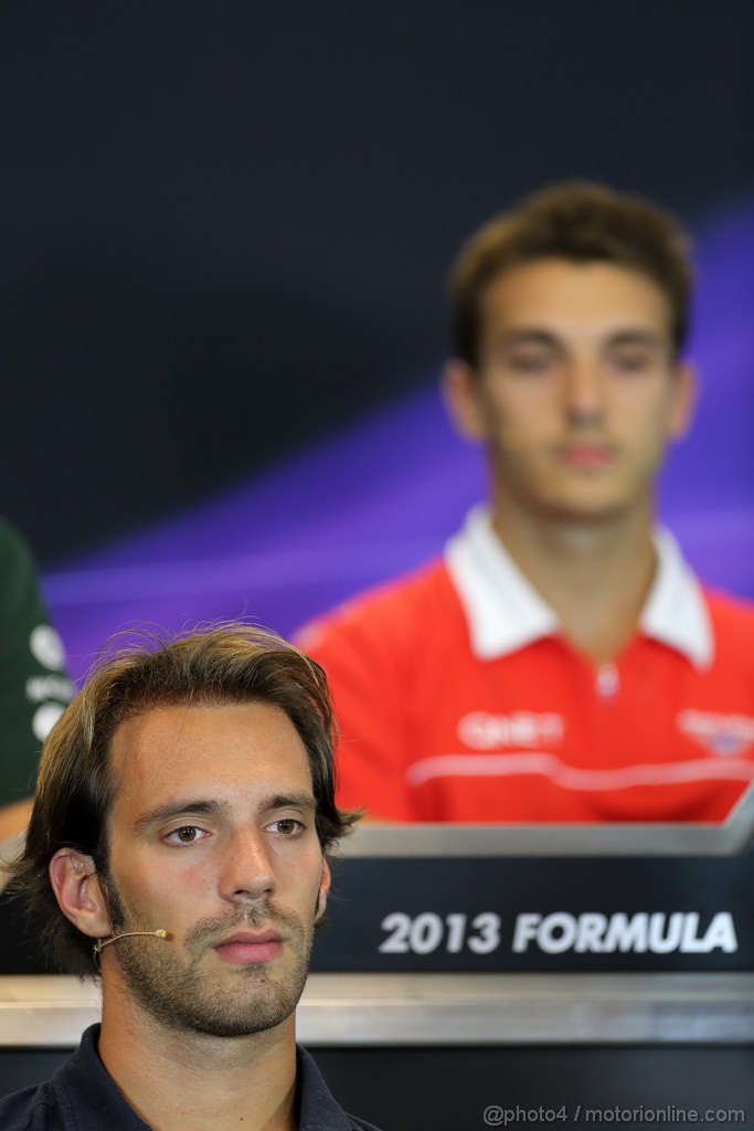 GP BELGIO, 22.08.2013- Conferenza Stampa, Jean-Eric Vergne (FRA) Scuderia Toro Rosso STR8 