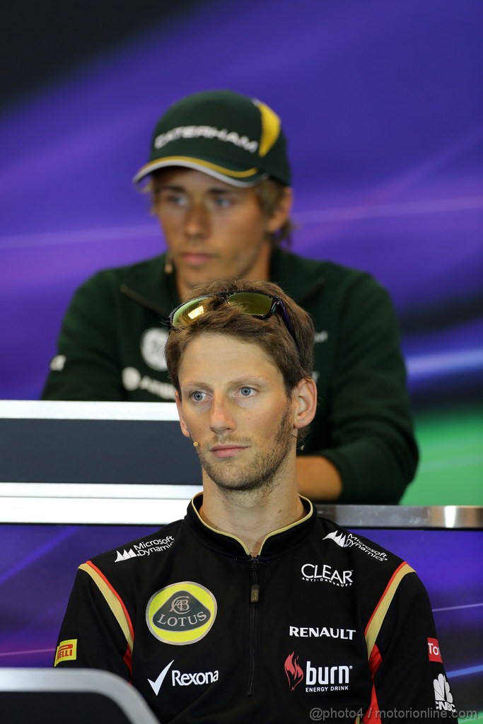 GP BELGIO, 22.08.2013- Conferenza Stampa, Romain Grosjean (FRA) Lotus F1 Team E21 