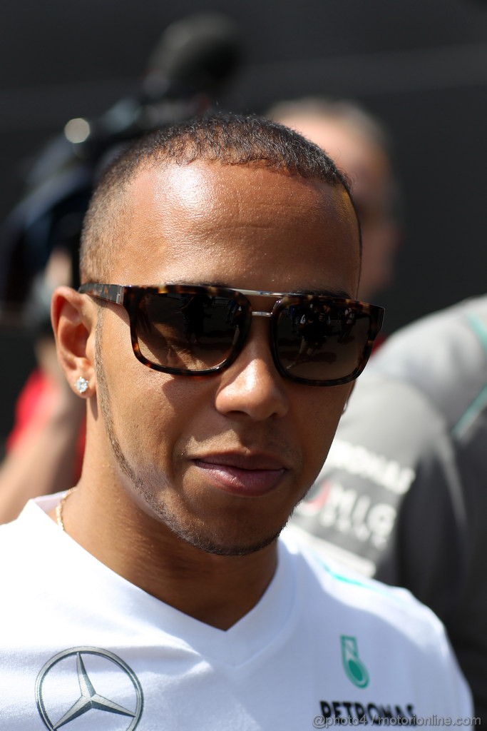 GP BELGIO, 22.08.2013- Lewis Hamilton (GBR) Mercedes AMG F1 W04 