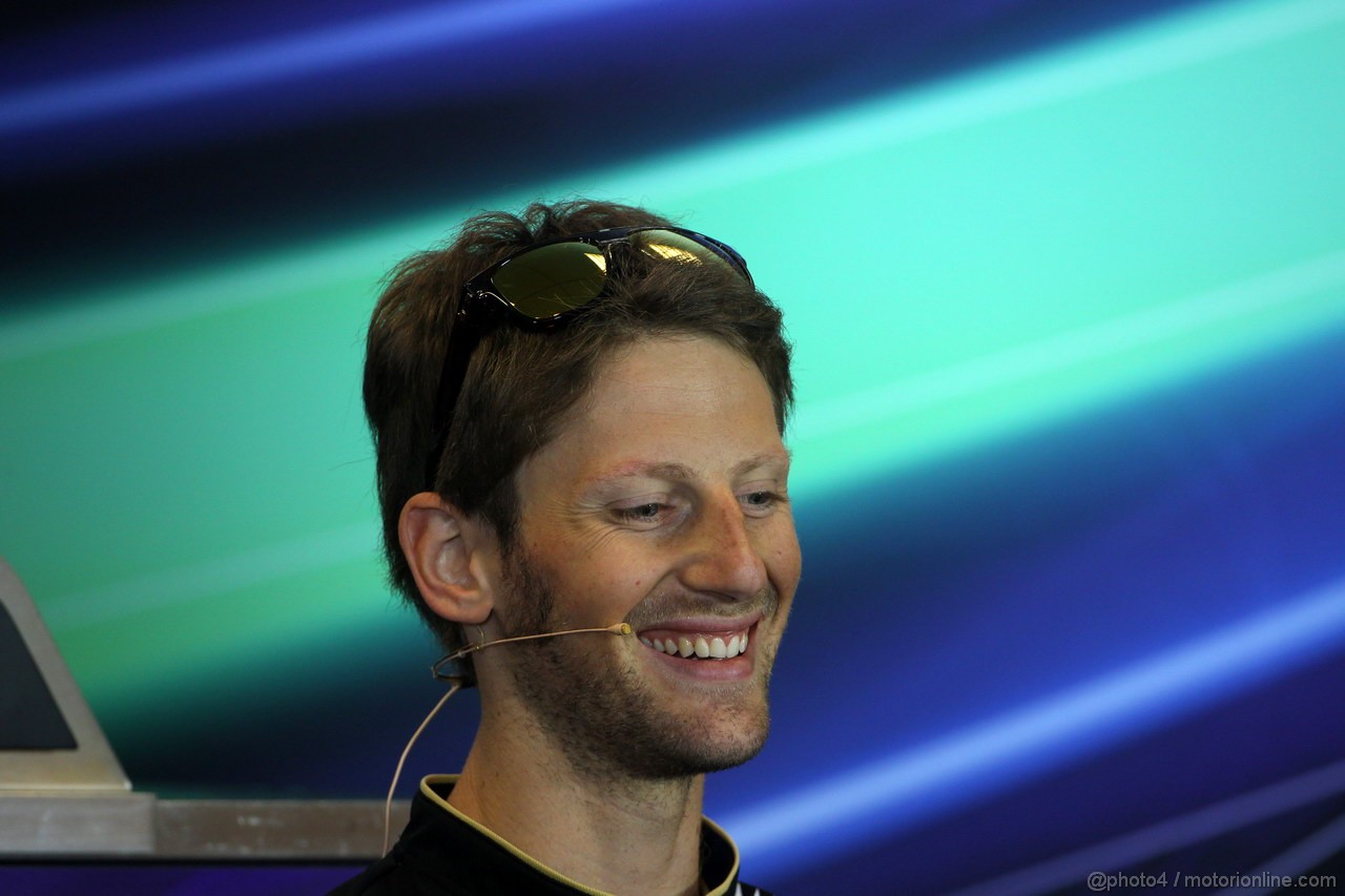 GP BELGIO, 22.08.2013- Conferenza Stampa, Romain Grosjean (FRA) Lotus F1 Team E21 