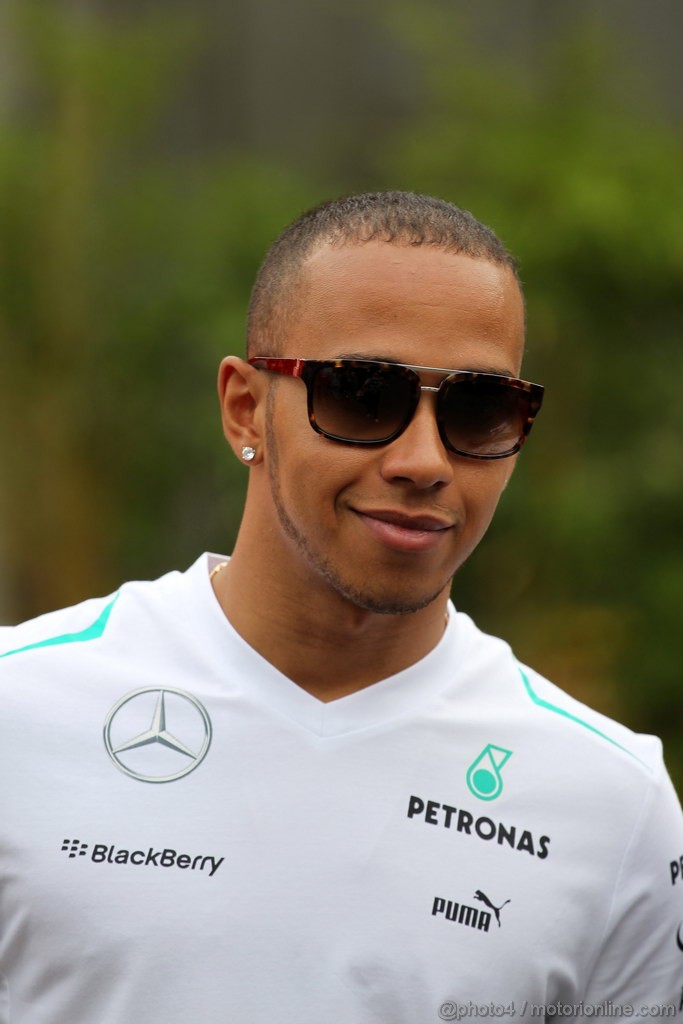 GP BELGIO, 22.08.2013- Lewis Hamilton (GBR) Mercedes AMG F1 W04 