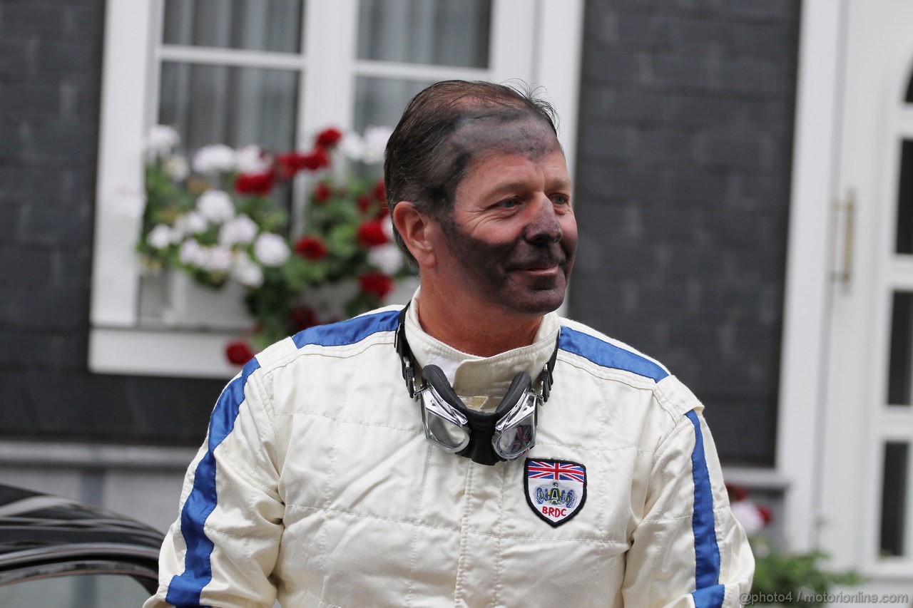 GP BELGIO, 22.08.2013- Martin Brundle (GBR) Sky Sports Commentatorat the Back In Time with Shell event.