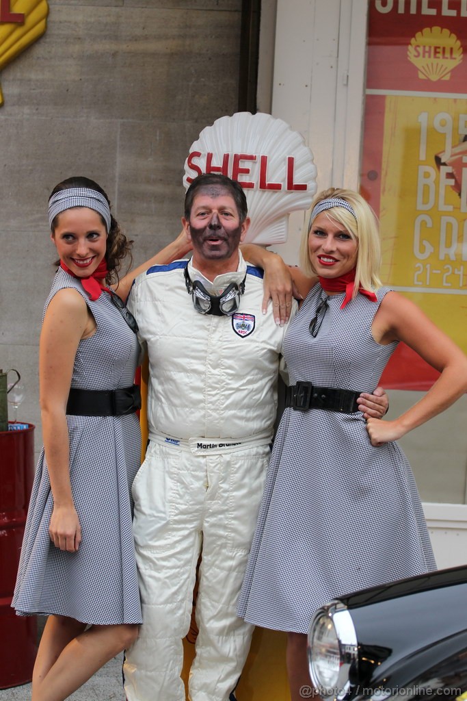 GP BELGIO, 22.08.2013- Martin Brundle (GBR) Sky Sports Commentatorat the Back In Time with Shell event.