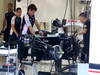 GP BELGIO, 22.08.2013- Mechanics williams work on the car