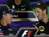 GP BELGIO, 22.08.2013- Conferenza Stampa, Sebastian Vettel (GER) Red Bull Racing RB9 e Romain Grosjean (FRA) Lotus F1 Team E21 