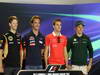 GP BELGIO, 22.08.2013- Conferenza Stampa, (L-D) Romain Grosjean (FRA) Lotus F1 Team E21, Jean-Eric Vergne (FRA) Scuderia Toro Rosso STR8, Jules Bianchi (FRA) Marussia F1 Team MR02 e Charles Pic (FRA) Caterham F1 Team CT03 