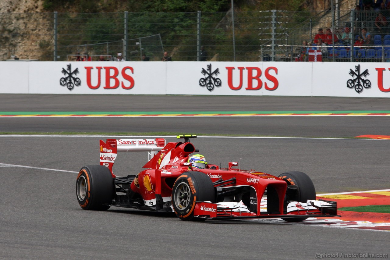 GP BELGIO, 24.08.2013- Prove Libere 3, Felipe Massa (BRA) Ferrari F138 