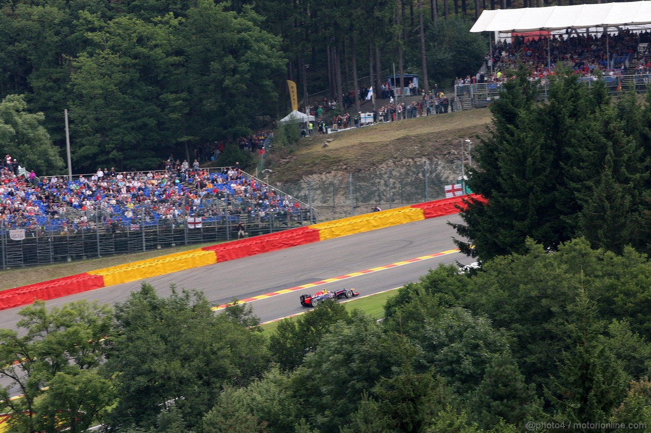 GP BELGIO, 24.08.2013- Prove Libere 3, Mark Webber (AUS) Red Bull Racing RB9 