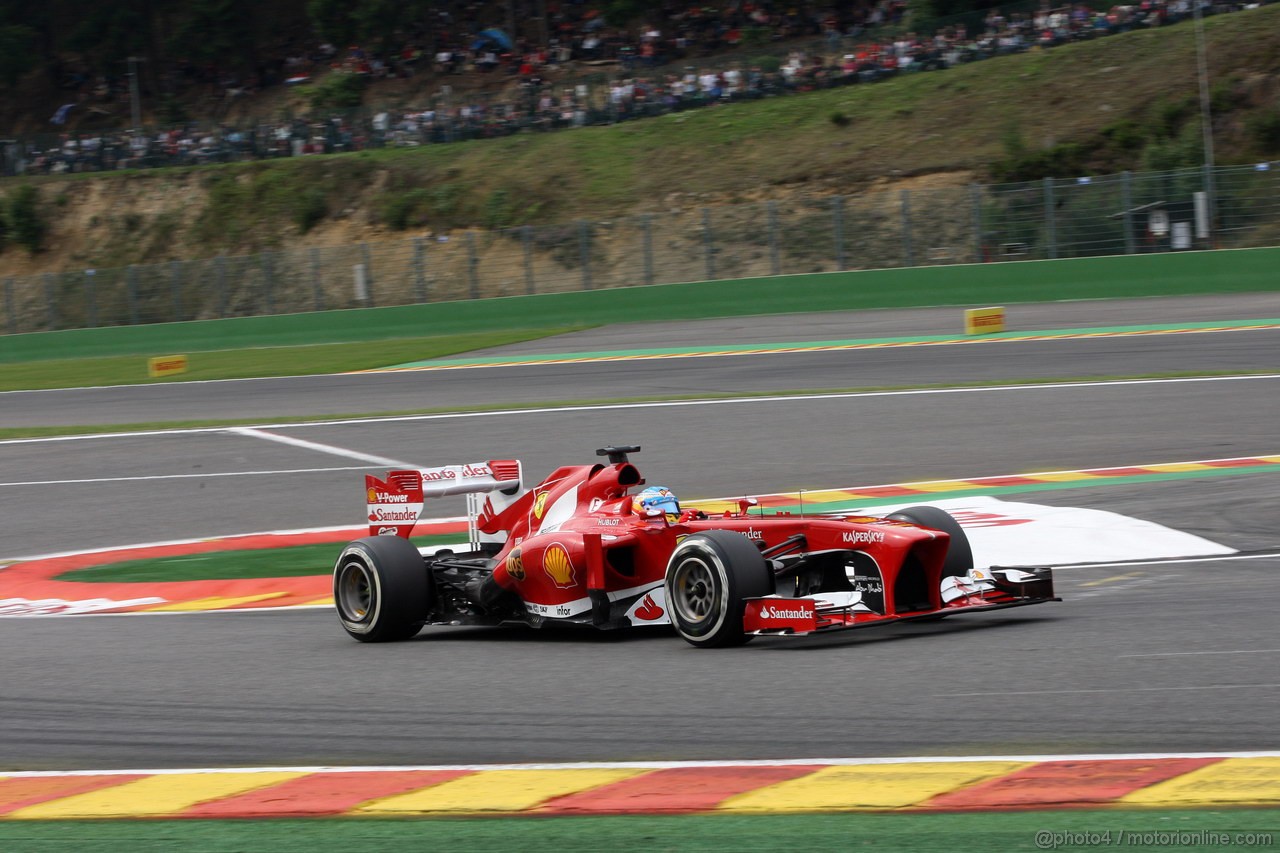 GP BELGIO, 24.08.2013- Prove Libere 3, Fernando Alonso (ESP) Ferrari F138 