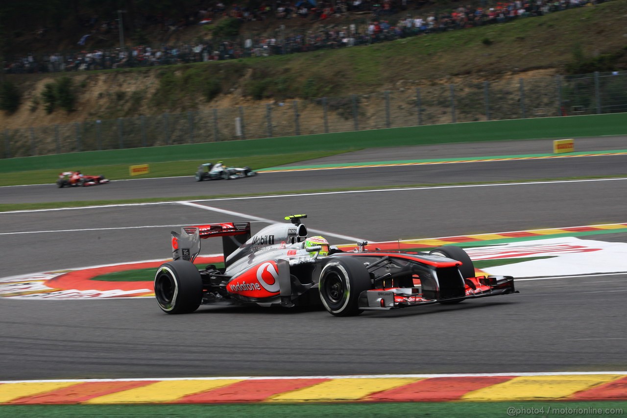 GP BELGIO, 24.08.2013- Prove Libere 3, Sergio Perez (MEX) McLaren MP4-28 