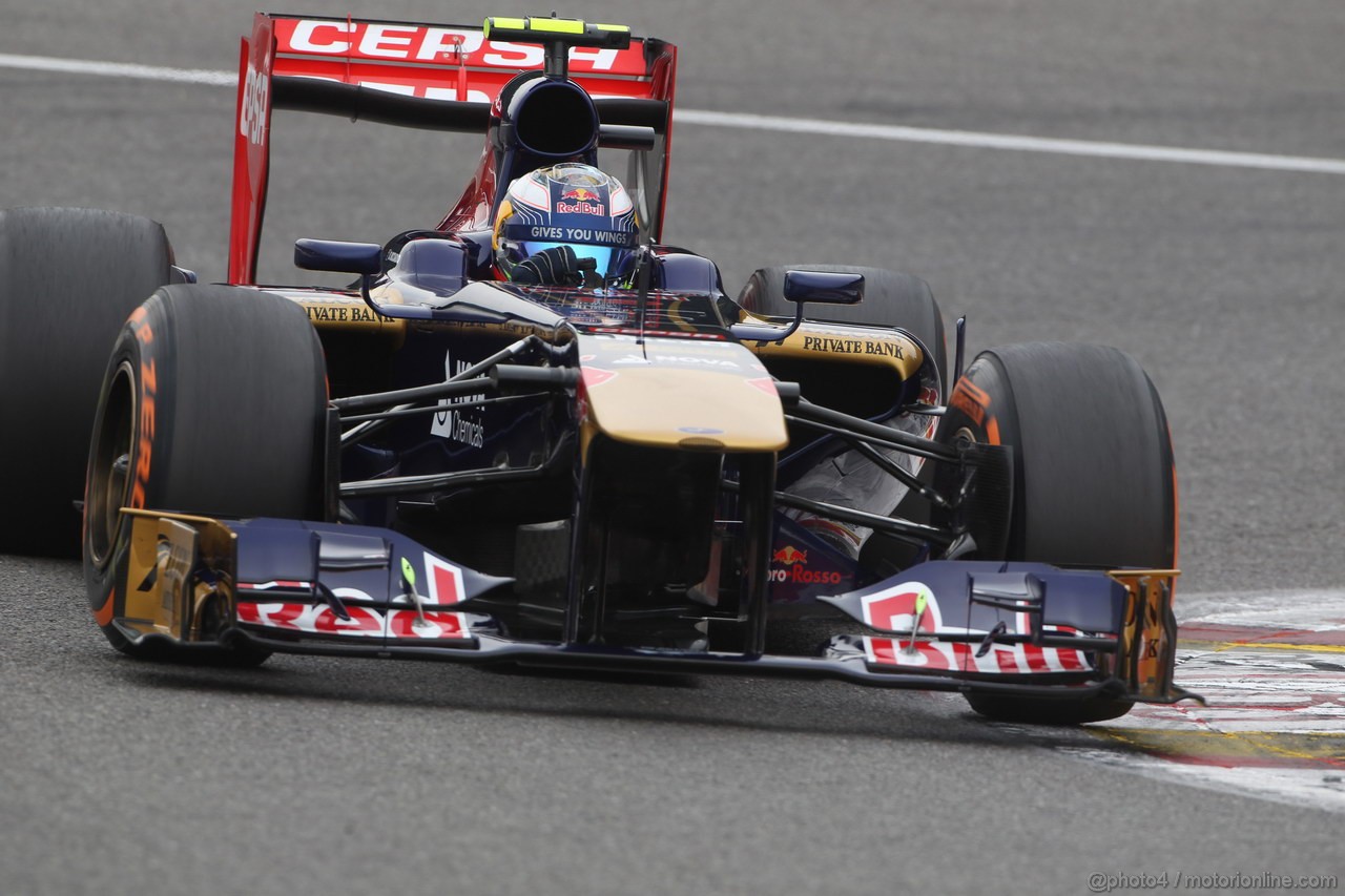 GP BELGIO, 24.08.2013- Prove Libere 3, Daniel Ricciardo (AUS) Scuderia Toro Rosso STR8 