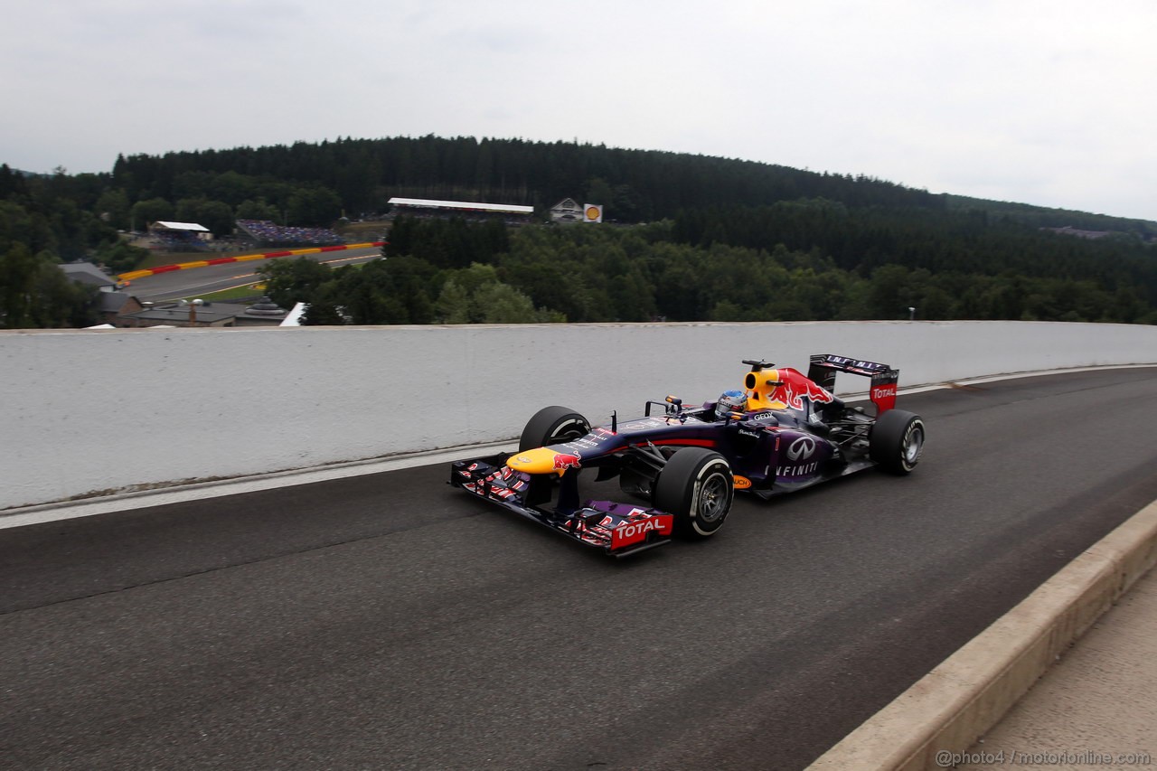 GP BELGIO, 24.08.2013- Prove Libere 3, Sebastian Vettel (GER) Red Bull Racing RB9 