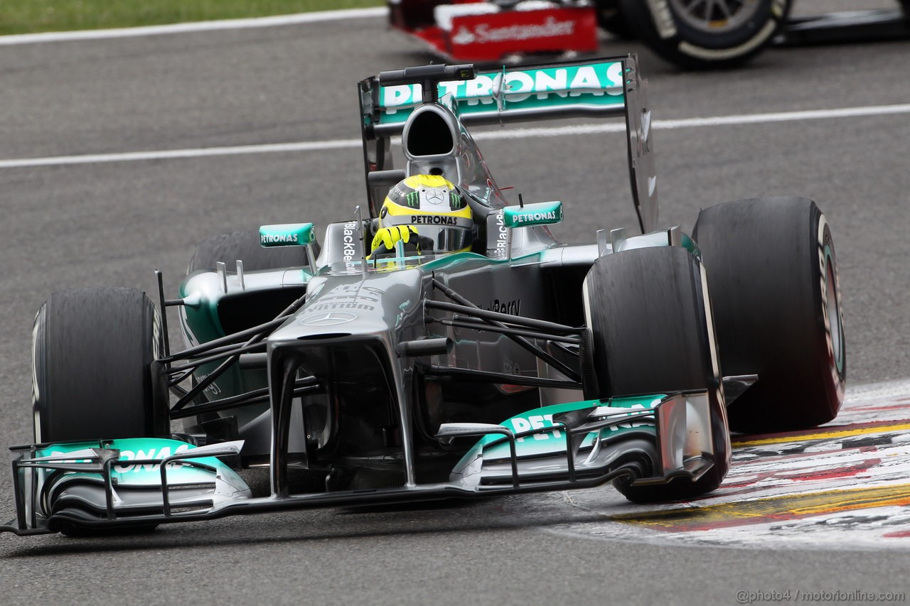 GP BELGIO, 24.08.2013- Prove Libere 3, Nico Rosberg (GER) Mercedes AMG F1 W04 