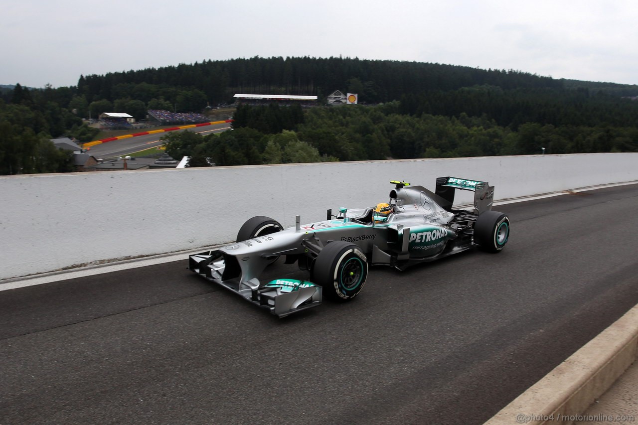 GP BELGIO, 24.08.2013- Prove Libere 3, Lewis Hamilton (GBR) Mercedes AMG F1 W04 