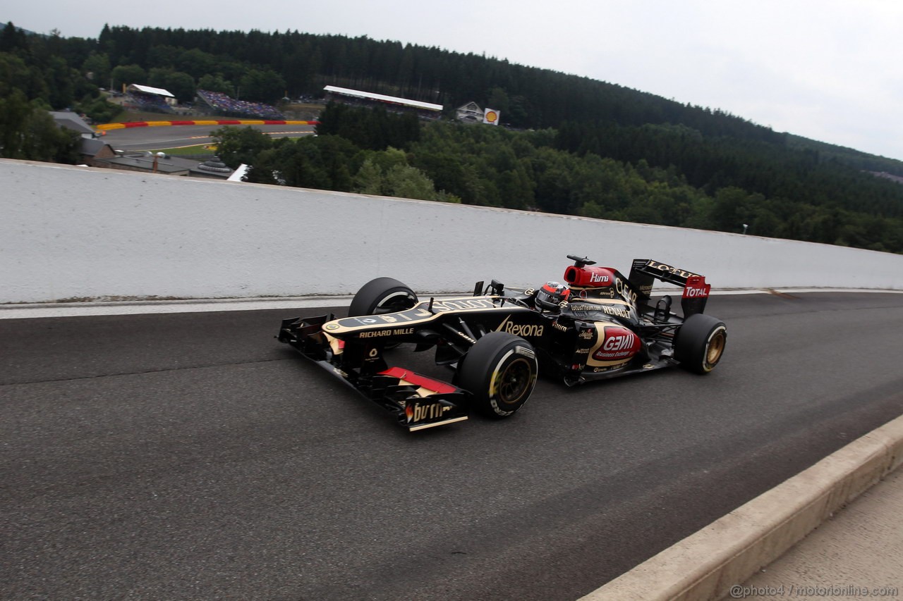 GP BELGIO, 24.08.2013- Prove Libere 3, Kimi Raikkonen (FIN) Lotus F1 Team E21 
