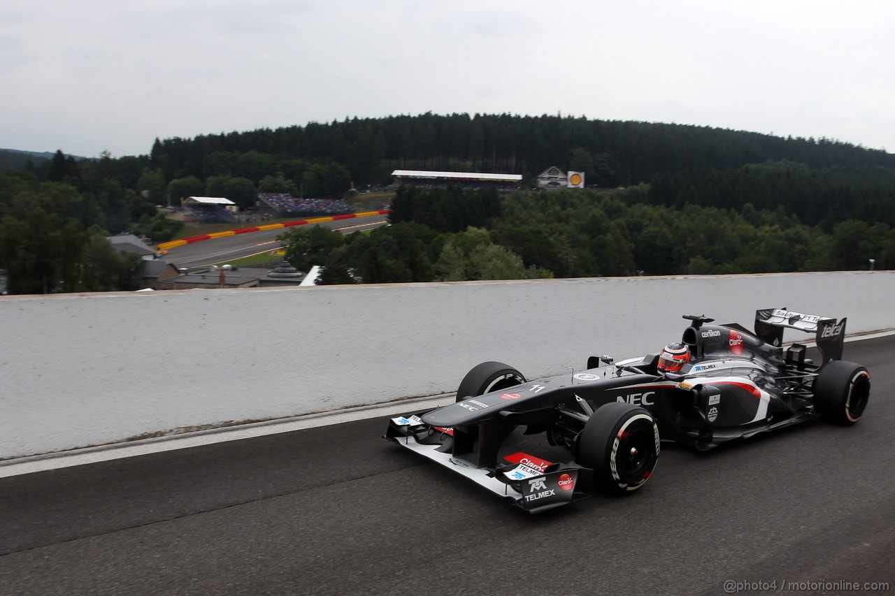 GP BELGIO, 24.08.2013- Prove Libere 3, Nico Hulkenberg (GER) Sauber F1 Team C32 