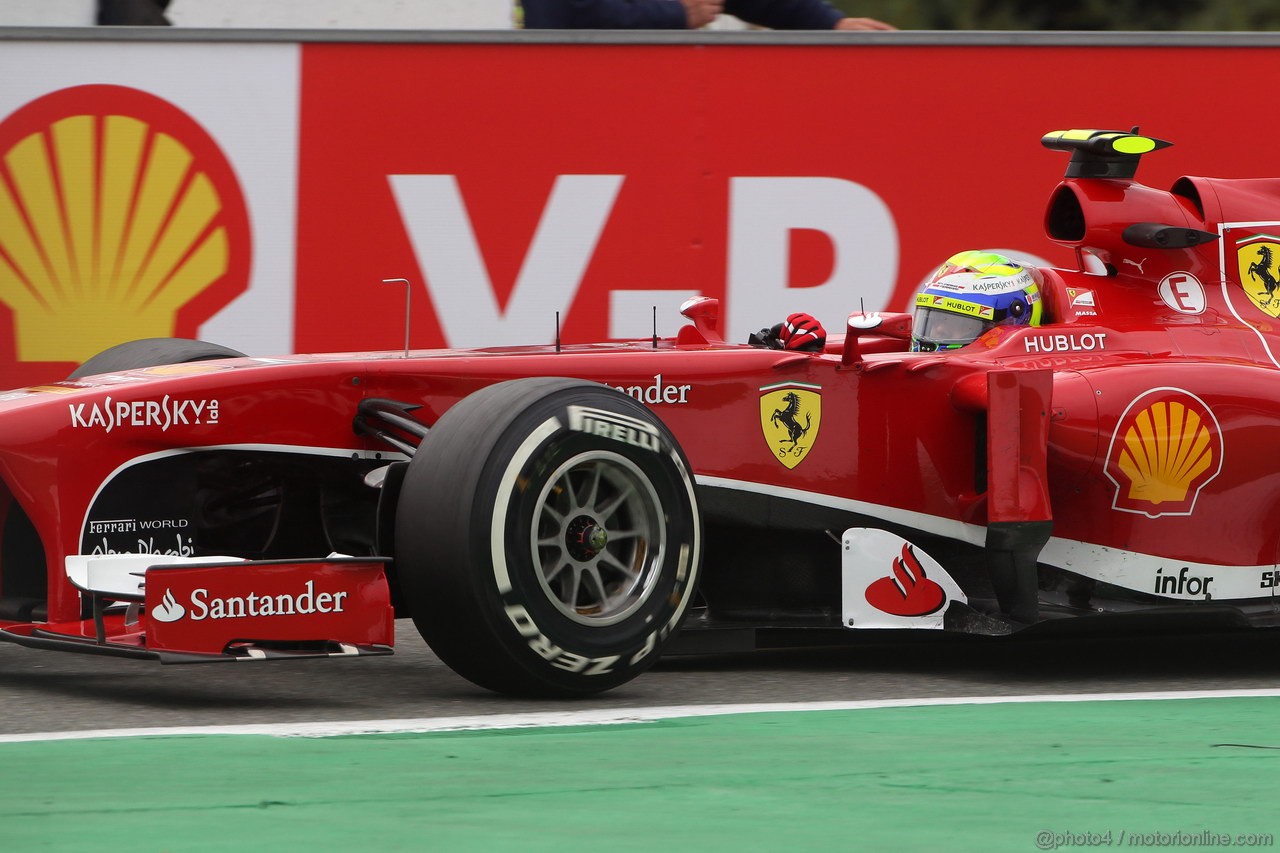 GP BELGIO, 24.08.2013- Prove Libere 3, Felipe Massa (BRA) Ferrari F138 