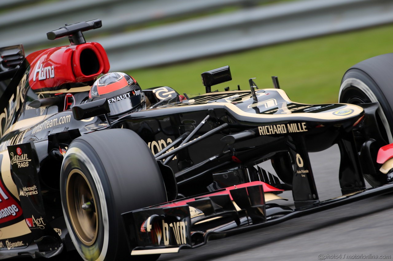 GP BELGIO, 24.08.2013- Prove Libere 3, Kimi Raikkonen (FIN) Lotus F1 Team E21 