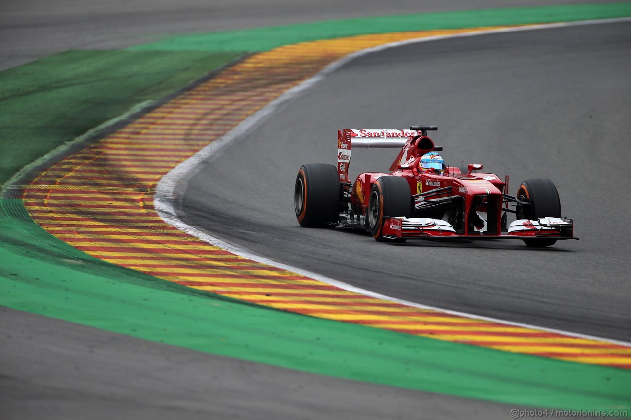 GP BELGIO, 24.08.2013- Prove Libere 3, Fernando Alonso (ESP) Ferrari F138 