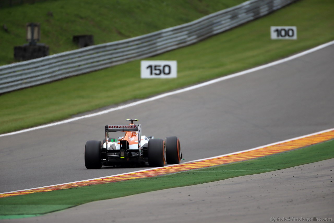 GP BELGIO, 24.08.2013- Prove Libere 3, Adrian Sutil (GER), Sahara Force India F1 Team VJM06 