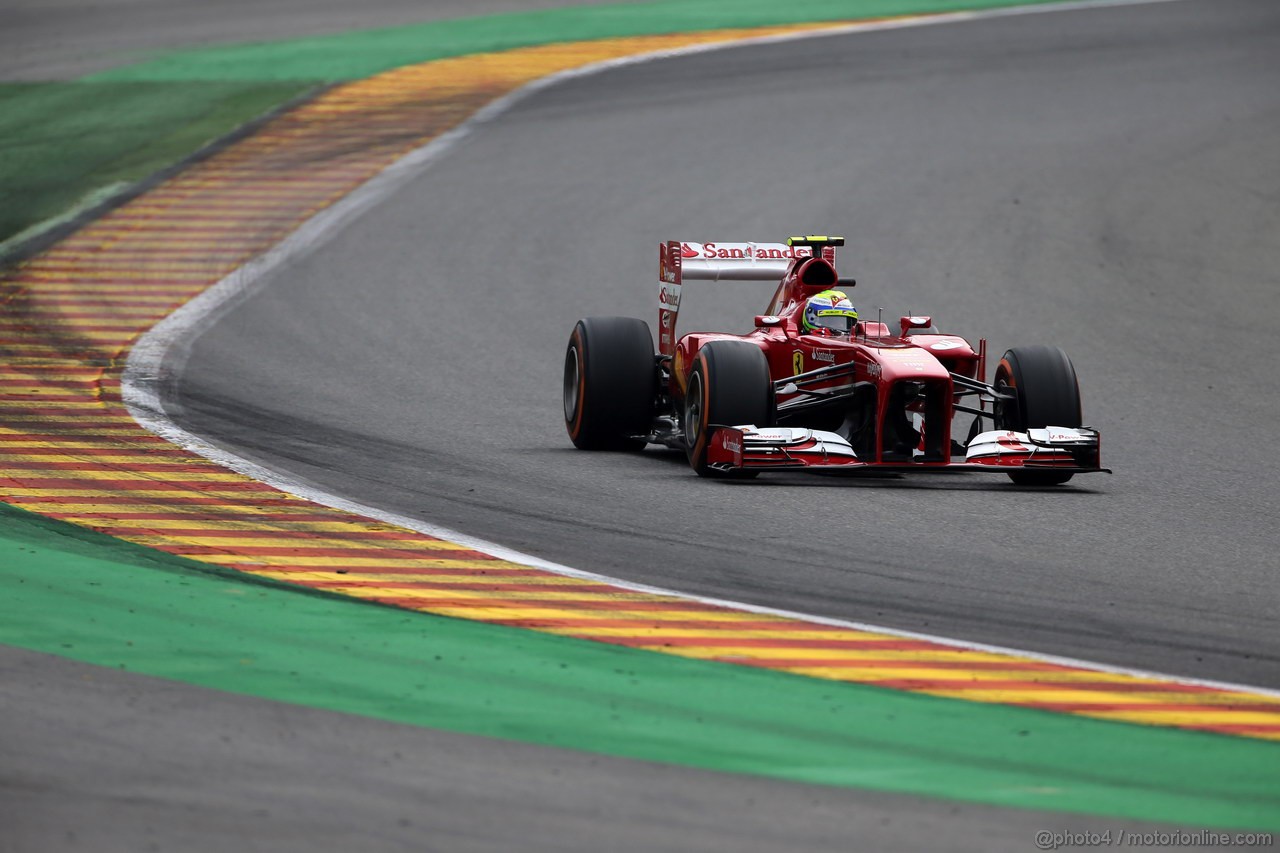 GP BELGIO, 24.08.2013- Prove Libere 3, Felipe Massa (BRA) Ferrari F138 