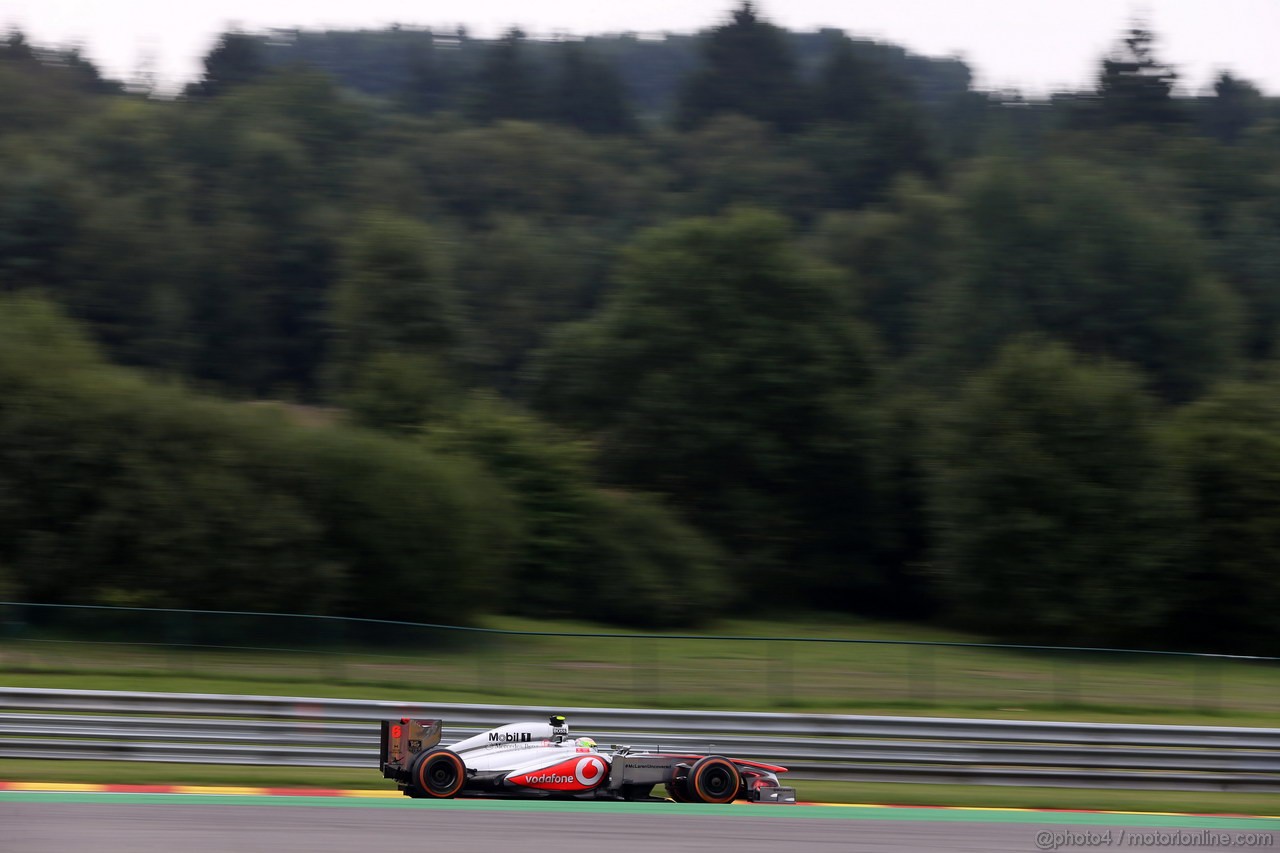 GP BELGIO, 24.08.2013- Prove Libere 3, Sergio Perez (MEX) McLaren MP4-28 