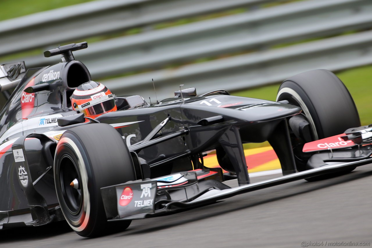 GP BELGIO, 24.08.2013- Prove Libere 3, Nico Hulkenberg (GER) Sauber F1 Team C32 