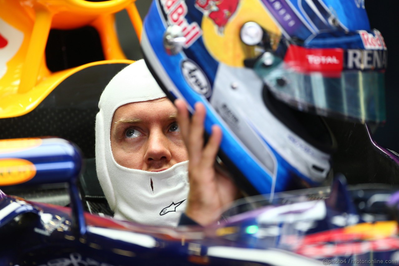 GP BELGIO, 24.08.2013- Prove Libere 3, Sebastian Vettel (GER) Red Bull Racing RB9