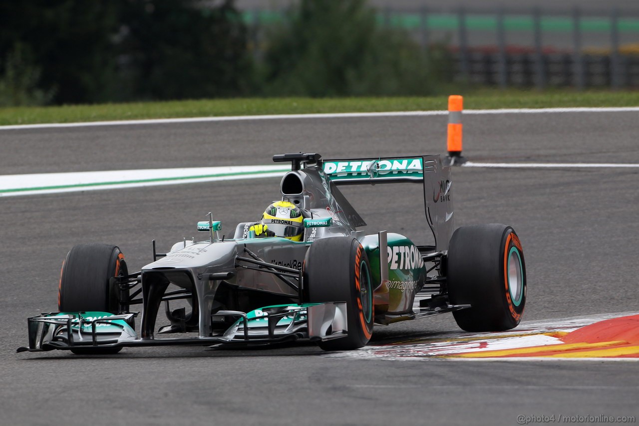 GP BELGIO, 24.08.2013- Prove Libere 3, Nico Rosberg (GER) Mercedes AMG F1 W04 
