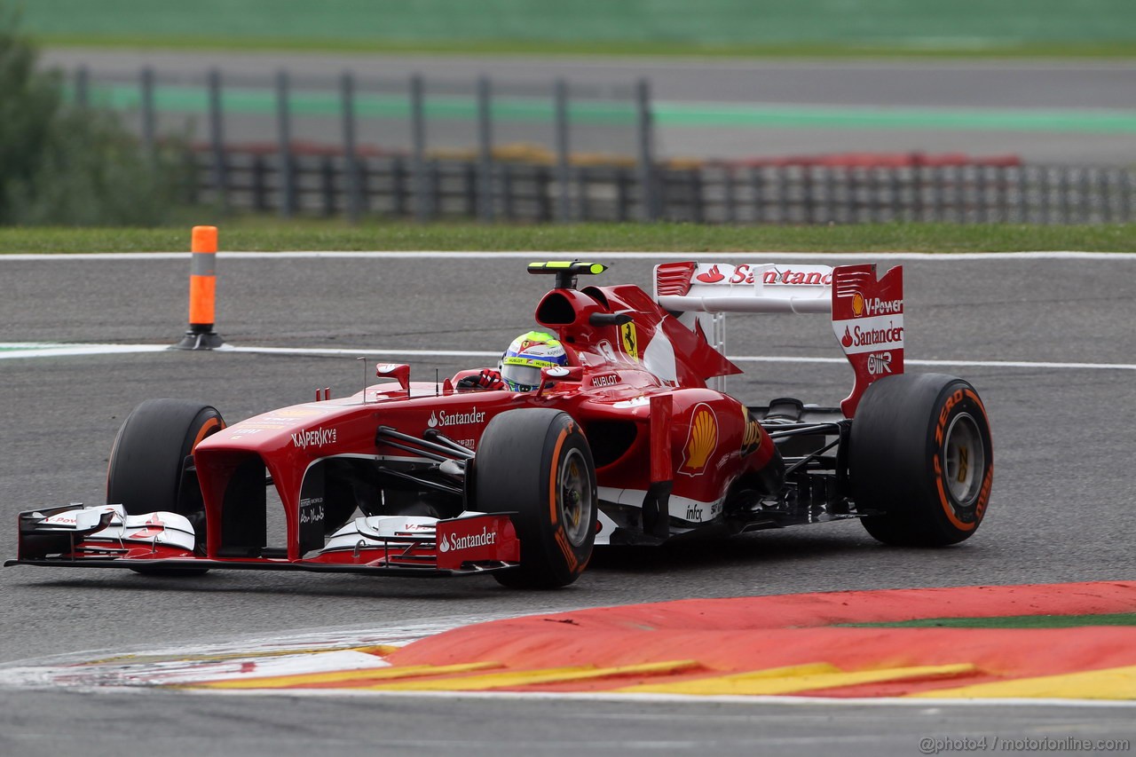 GP BELGIO, 24.08.2013- Prove Libere 3, Felipe Massa (BRA) Ferrari F138 
