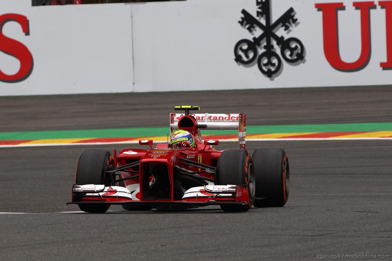 GP BELGIO, 24.08.2013- Prove Libere 3, Felipe Massa (BRA) Ferrari F138 
