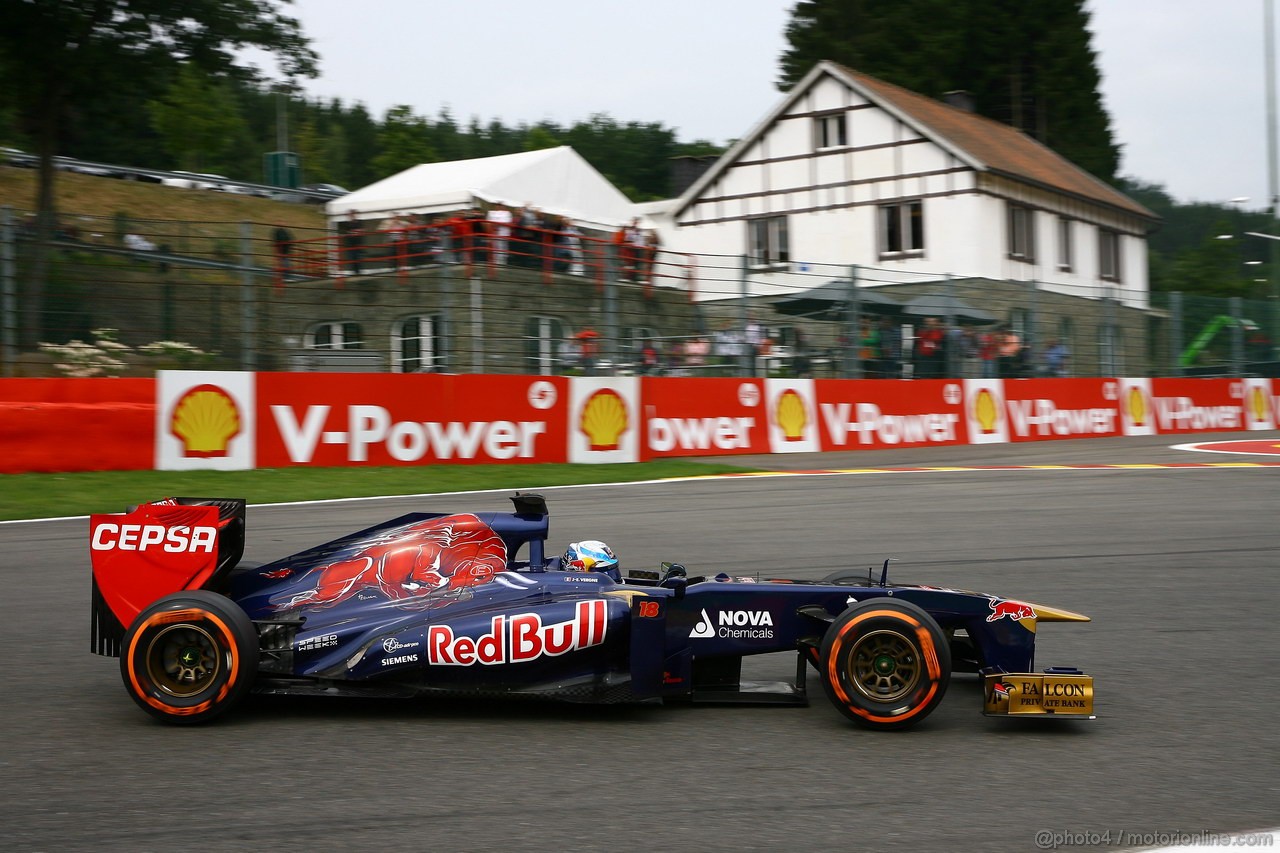 GP BELGIO, 24.08.2013- Prove Libere 3, Jean-Eric Vergne (FRA) Scuderia Toro Rosso STR8 