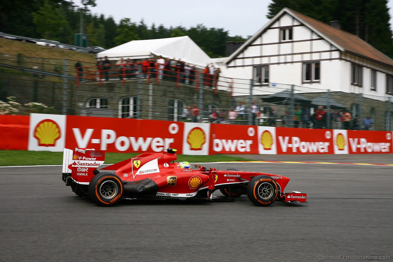 GP BELGIO, 24.08.2013- Prove Libere 3, Felipe Massa (BRA) Ferrari F138 