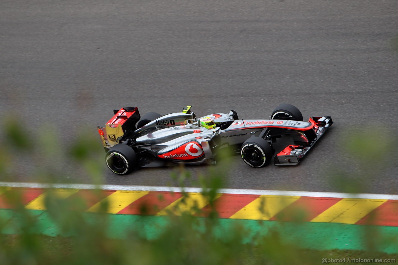 GP BELGIO, 24.08.2013- Prove Libere 3, Sergio Perez (MEX) McLaren MP4-28 