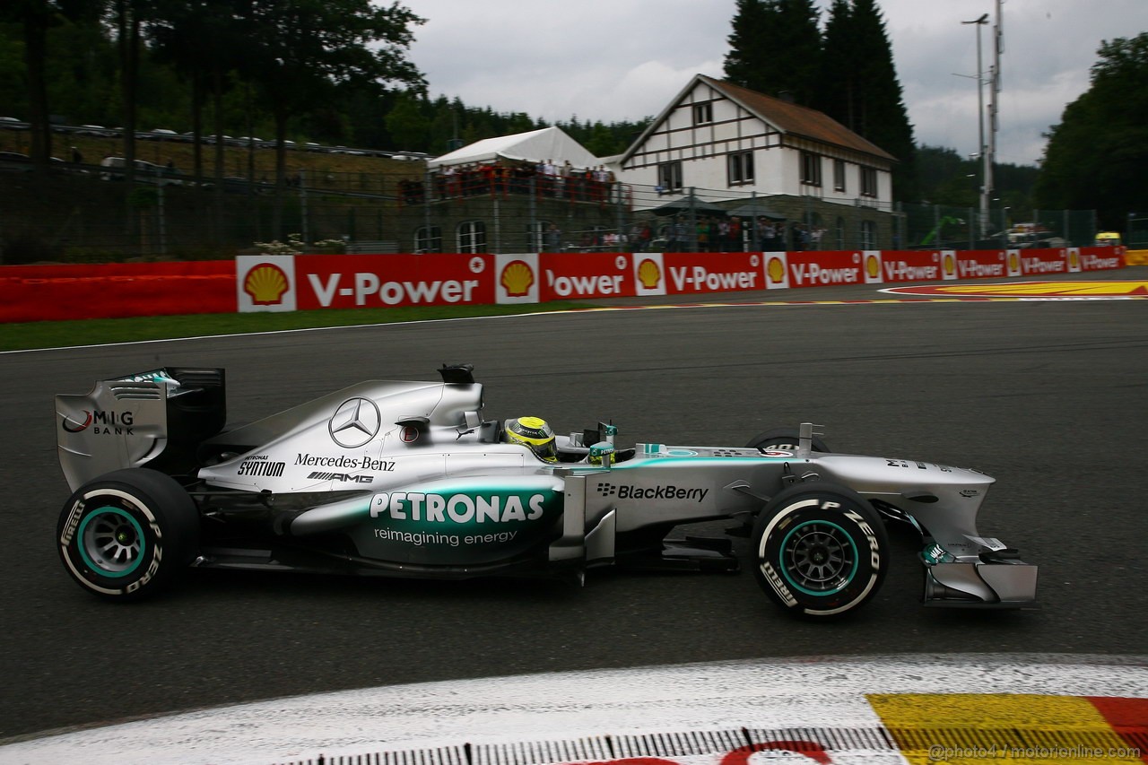 GP BELGIO, 24.08.2013- Prove Libere 3, Nico Rosberg (GER) Mercedes AMG F1 W04 