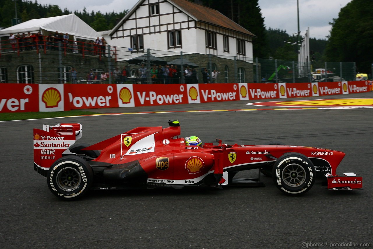 GP BELGIO, 24.08.2013- Prove Libere 3, Felipe Massa (BRA) Ferrari F138 