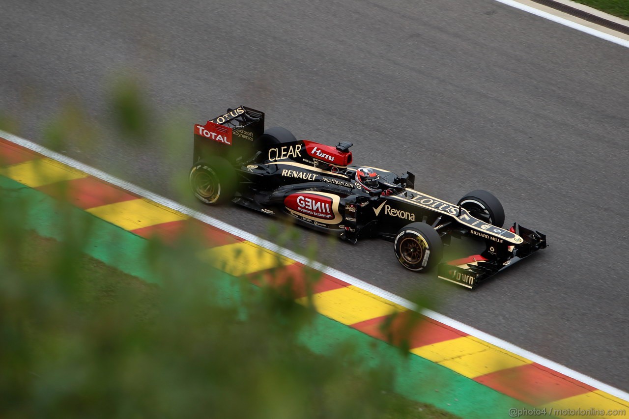 GP BELGIO, 24.08.2013- Prove Libere 3, Kimi Raikkonen (FIN) Lotus F1 Team E21 