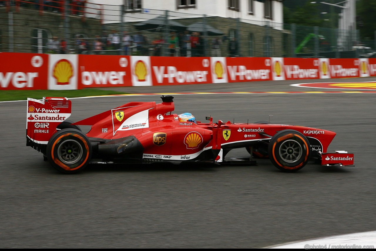 GP BELGIO, 24.08.2013- Prove Libere 3, Fernando Alonso (ESP) Ferrari F138 