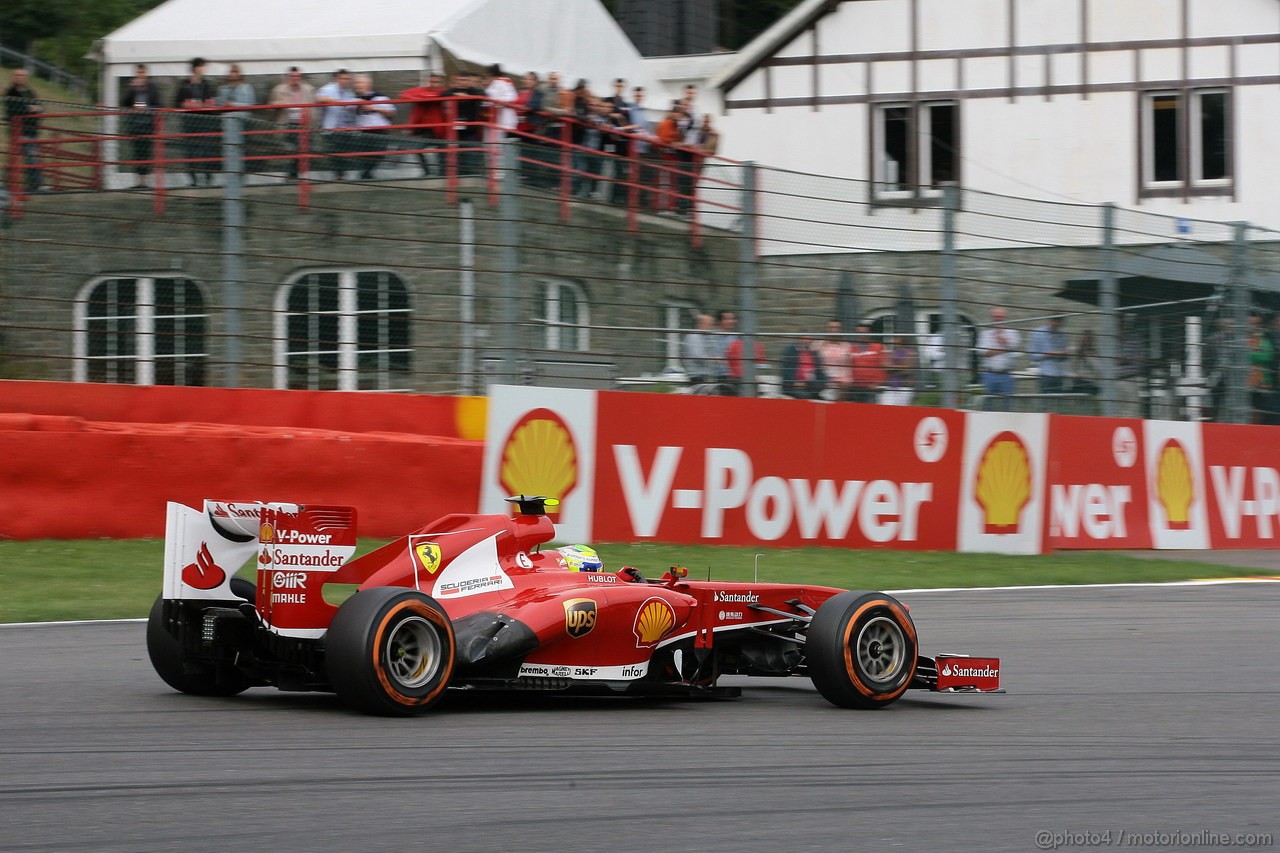 GP BELGIO, 24.08.2013- Prove Libere 3, Felipe Massa (BRA) Ferrari F138 