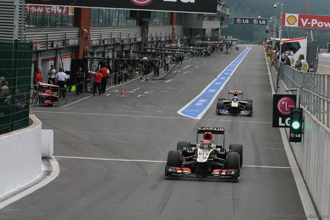 GP BELGIO, 24.08.2013- Prove Libere 3, Kimi Raikkonen (FIN) Lotus F1 Team E21 