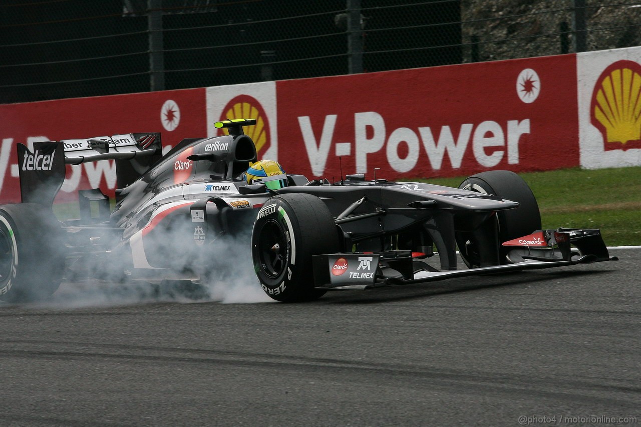 GP BELGIO, 24.08.2013- Prove Libere 3, Esteban Gutierrez (MEX), Sauber F1 Team C32 