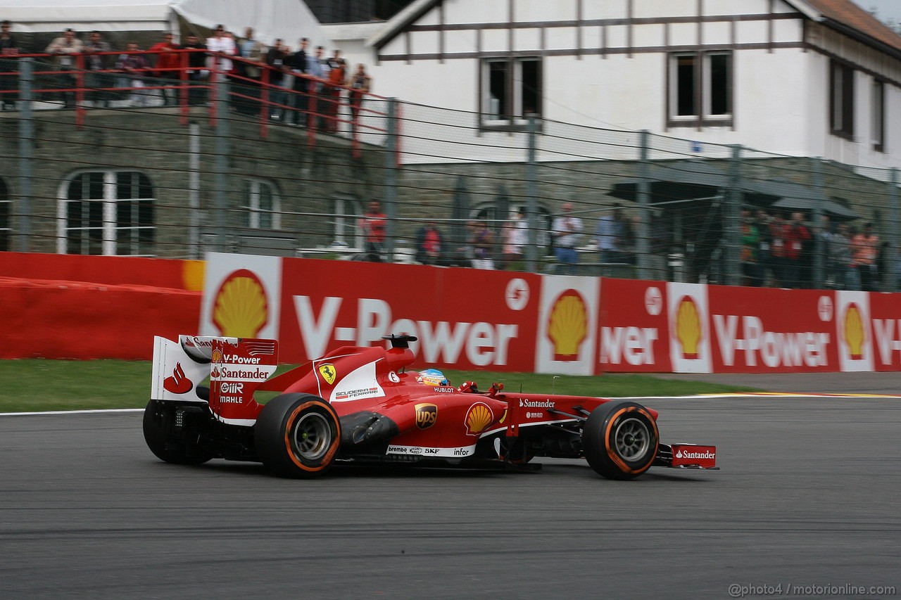 GP BELGIO, 24.08.2013- Prove Libere 3, Fernando Alonso (ESP) Ferrari F138 