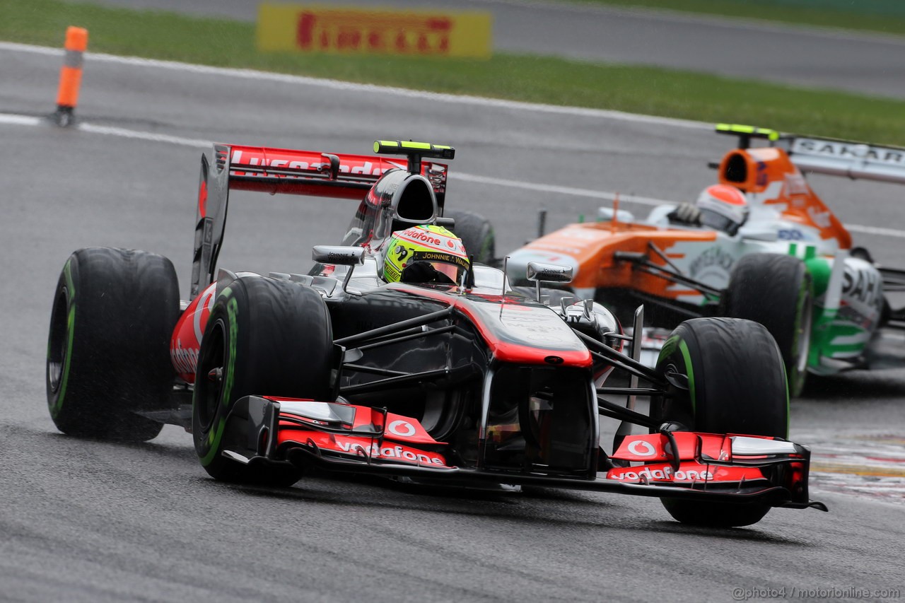 GP BELGIO, 24.08.2013- Qualifiche, Sergio Perez (MEX) McLaren MP4-28 