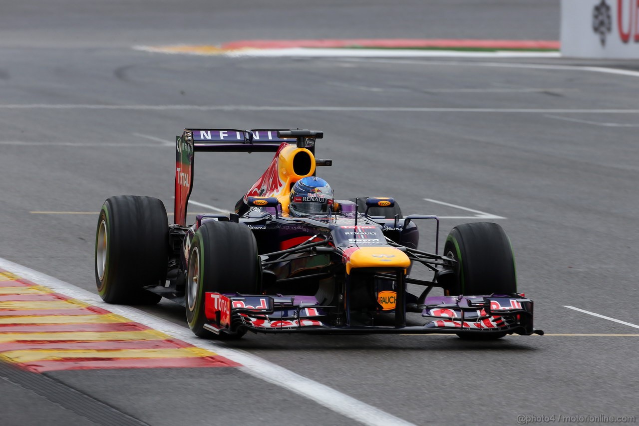 GP BELGIO, 24.08.2013- Qualifiche, Sebastian Vettel (GER) Red Bull Racing RB9 